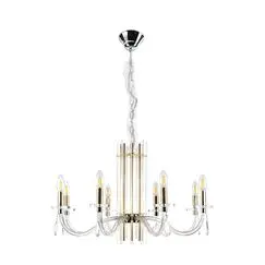 Люстра Crystal Lux AURELIO SP8 GOLD+CHROME/TRANSPARENT