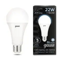 Светодиодная лампа Gauss A70 22W 2000Lm 4100K E27 102502222
