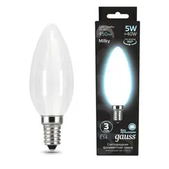 Светодиодная лампа Gauss Свеча 5W 450Lm 4100K E14 103201205