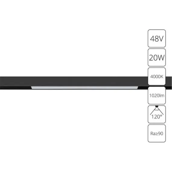 Магнитный трековый светильник Arte Lamp LINEA A4663PL-1BK