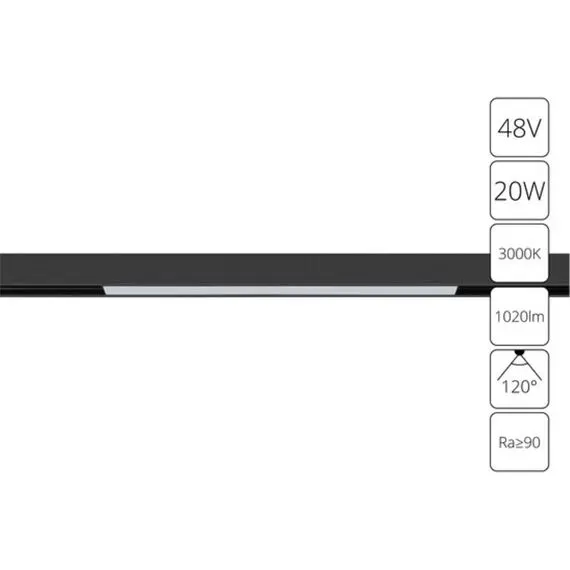 Магнитный трековый светильник Arte Lamp LINEA A4673PL-1BK