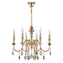 Люстра Crystal Lux MERCEDES SP6 GOLD/COLOR