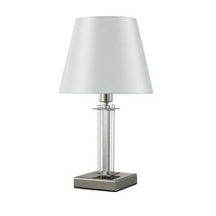 Настольная лампа Crystal Lux NICOLAS LG1 NICKEL/WHITE