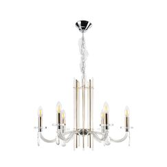 Люстра Crystal Lux AURELIO SP6 GOLD+CHROME/TRANSPARENT