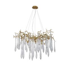 Люстра Crystal Lux REINA SP8 D1000 GOLD PEARL