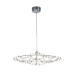 4305-6P, подвесная люстра, D585xH190/2190, LEDx23W, 5300LM, 3000K/4500K/6000K, included, remote control