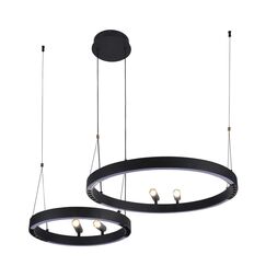 4474-2P, подвесная люстра, D830xH1000/1800, LEDx53W + LEDx33W + 4xLEDx3W, 2075LM, 3000-6500K, included, remote control