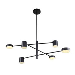 3094-6P, потолочная люстра, D900xH490/790, 3xLEDx5W + 3xLEDx7W, 1464LM, 4000K, included