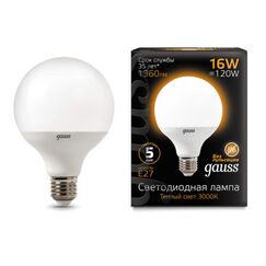 Светодиодная лампа Gauss G95 16W 1480Lm 3000K E27 105102116