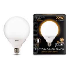 Светодиодная лампа Gauss G125 22W 1780Lm 3000K E27 105102122
