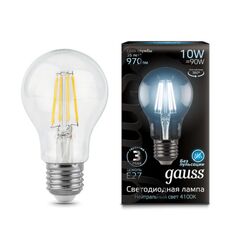 Светодиодная филаментная лампа Gauss A60 10W 970Lm 4100K E27 102802210