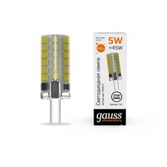 Светодиодная лампа Gauss ELEMENTARY 5W 400Lm 3000K G4 18015