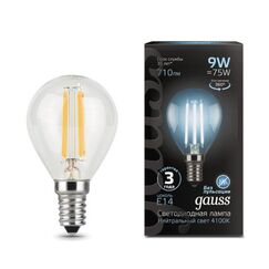 Светодиодная лампа Gauss Шар 9W 710Lm 4100K E14 105801209