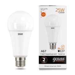 Светодиодная лампа Gauss A67 25W 2000Lm 3000K E27 73215