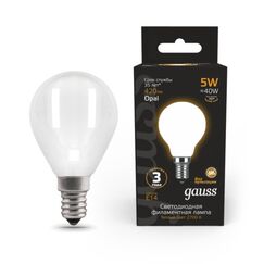Светодиодная лампа Gauss Шар 5W 420Lm 2700K E14 105201105