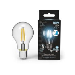 Светодиодная филаментная лампа Gauss A60 10W 970Lm 4100K E27 102802210-S