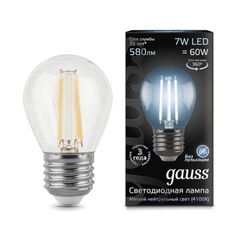 Светодиодная лампа Gauss Шар 7W 580Lm 4100K E27 105802207