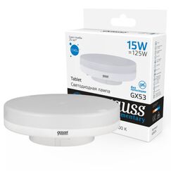 Светодиодная лампа Gauss ELEMENTARY 15W 1140Lm 6500K GX53 83835
