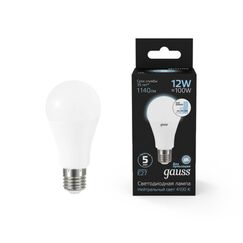 Светодиодная лампа Gauss A60 12W 1140Lm 4100K E27 102502212-S