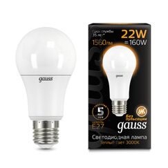 Светодиодная лампа Gauss A70 22W 1900Lm 3000K E27 102502122