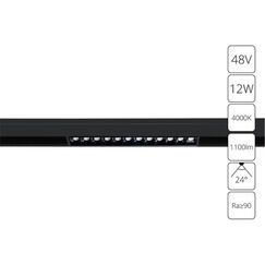 Магнитный трековый светильник Arte Lamp LINEA A4664PL-1BK