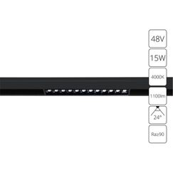 Магнитный трековый  светильник Arte Lamp Linea A4634PL-1BK
