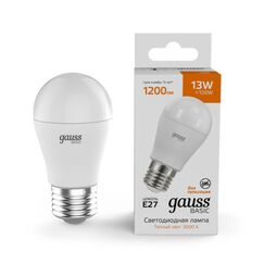 Светодиодная лампа Gauss BASIC Шар 13W 1200Lm 3000K E27 10502132