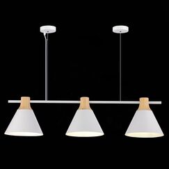 SLE125103-03 Светильник подвесной Белый/Белый, Светлое дерево E27 3*60W MODICA