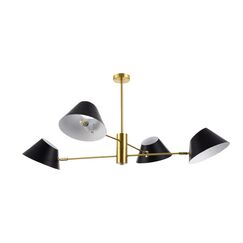 SLE1253-343-04 Светильник подвесной Латунь/Черный, Белый E14 4*60W NORBI