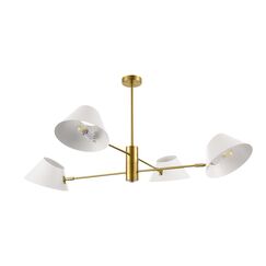 SLE1253-353-04 Светильник подвесной Латунь/Белый E14 4*60W NORBI