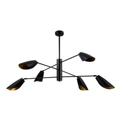 SLE1254-403-06 Светильник подвесной Черный/Черный E14 6*60W ALTON