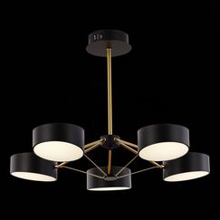 SLE6005-402-05 Светильник потолочный Черный, Золотистый/Черный LED 5*10W VALLE