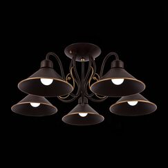 SLE120402-05 Светильник потолочный темно-коричневый/темно-коричневый E27 5*60W CIOLLA