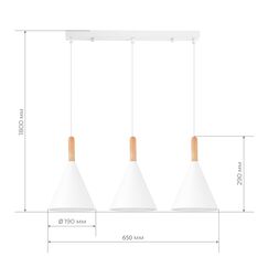 SLE1255-503-03 Светильник подвесной Белый/Белый E27 3*40W ARKET