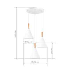 SLE1255-513-03 Светильник подвесной Белый/Белый E27 3*40W ARKET