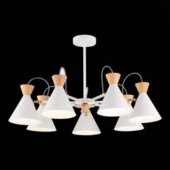 SLE125102-07 Светильник потолочный Белый, Золотистый/Белый, Светлое дерево E14 7*40W MODICA