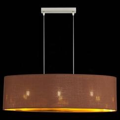 SLE300583-03 Светильник подвесной Никель/Золотистый, Коричневый E27 3*40W BRESCIA