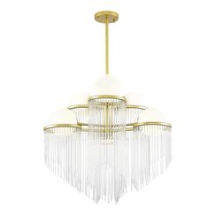 SL1511.203.06 Люстра подвесная ST-Luce Золотистый/Белый E27 6*60W ALLEGRO