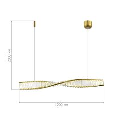 SL6205.323.01 Светильник подвесной ST-Luce Латунь/Прозрачный LED 1*25W 4000K ELICA