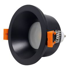 ST256.408.01 Св-к встр. Черный GU10 1*50W  IP65 D85xH53 220V Без ламп Встраиваемые светильники