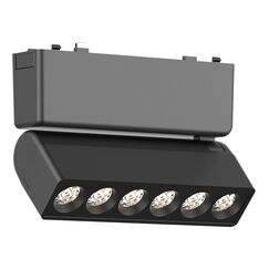 ST675.436.06 Магнитный трековый светильник Черный LED 1*6W 3000K 360Lm Ra&gt;90 IP20 L122xW26xH80 48V SKYFLAT