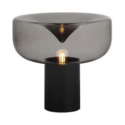 SL6014.404.01 Прикроватная лампа ST-Luce Черный/Дымчатый E27 1*40W RIPPLE