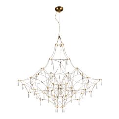 SL6601.213.114 Светильник подвесной ST-Luce Золотистый/Прозрачный LED 114*0,5W 3000K GRAVETTA