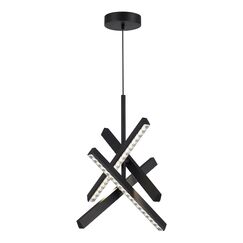 SL1018.413.04 Светильник подвесной ST-Luce черный/прозрачный LED 1*43W 4000K EUCLIDICS