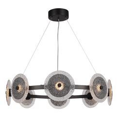 SL6142.443.01 Светильник подвесной ST-Luce черный/дымчатый LED 1*44W 4000K ALUMNO