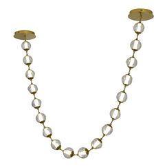 SL6520.303.18 Светильник подвесной ST-Luce латунь/прозрачный с пузырьками воздуха LED 1*90W 4000K HELMI