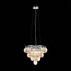 SL432.203.05 Светильник подвесной ST-Luce Хром/Коньячный E27 5*60W SOSPIRO