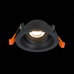 ST208.408.01 Св-к встр. Черный GU10 1*50W  D94xH40 220V Без ламп Встраиваемые светильники