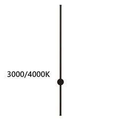 4335/18WLP HIGHTECH ODL22 299 чёрный Настенный светильник IP20 LED 18W 849Лм 3000K/4000K (перекл. ч/з тумблер на драйвере) FILLINI