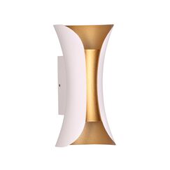 3886/6WG HIGHTECH ODL20 387 бел/золот/металл Настен.светильник LED 4000K 120° 6W 220V IP54 KRISTA